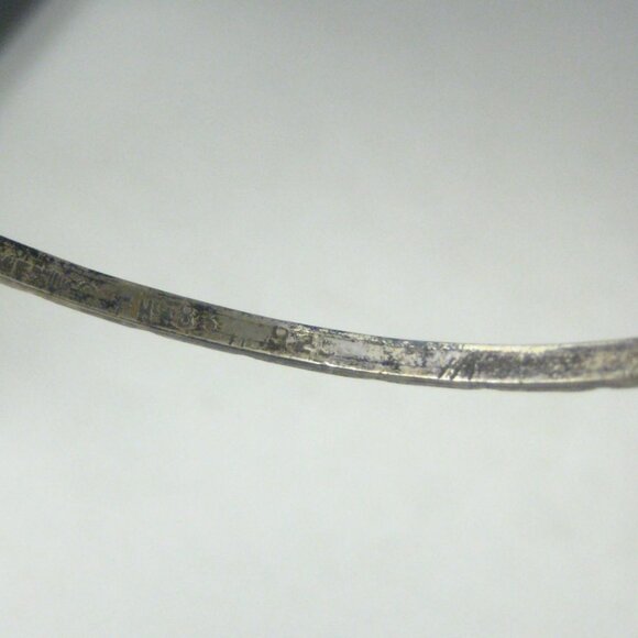 Vintage Sterling Silver Bangle Bracelet TH 8B Mexico Taxco 925 Greek Key - Picture 2 of 6